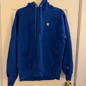 Champion Men's Medium Blue Hoodie - Reverse Weave